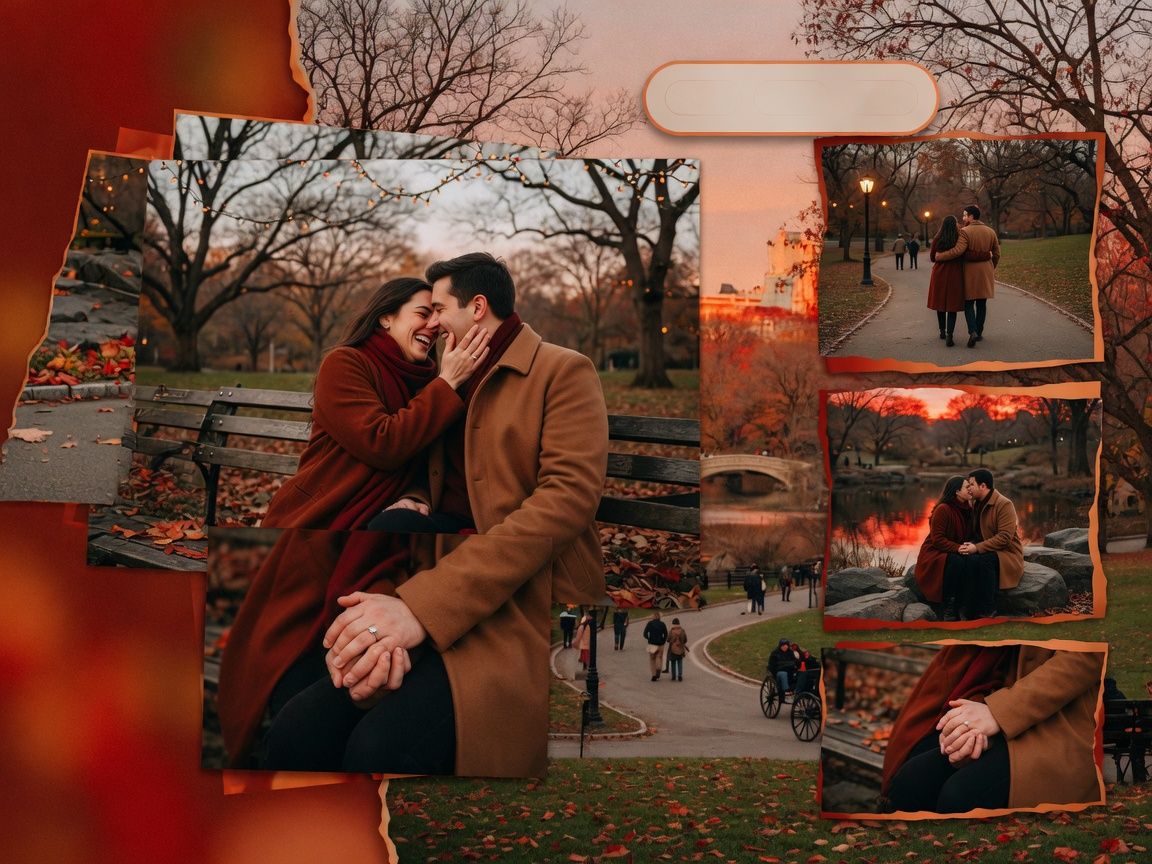 Romantic engagement photography session in Central Park