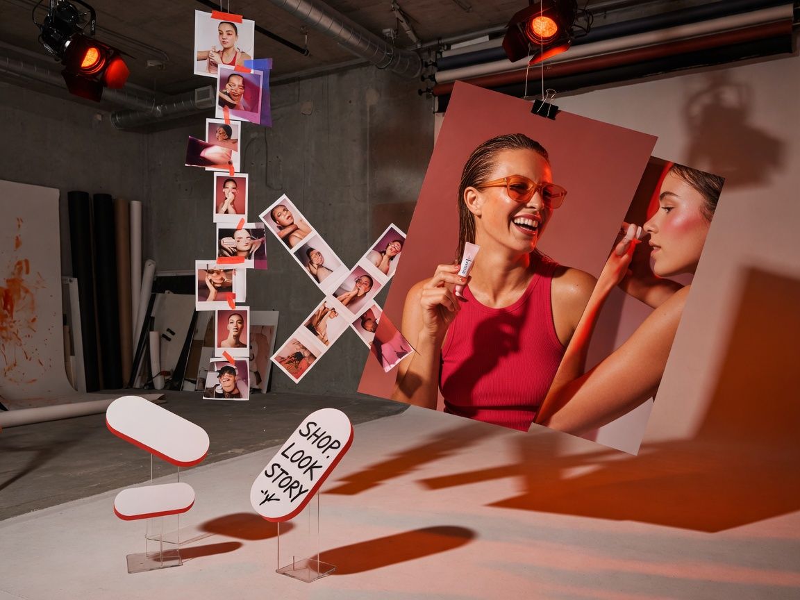 Glossier campaign shoot in the main studio