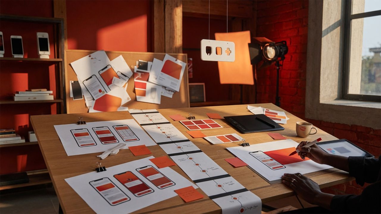 Interior of timbergroveview studio with professional lighting setup